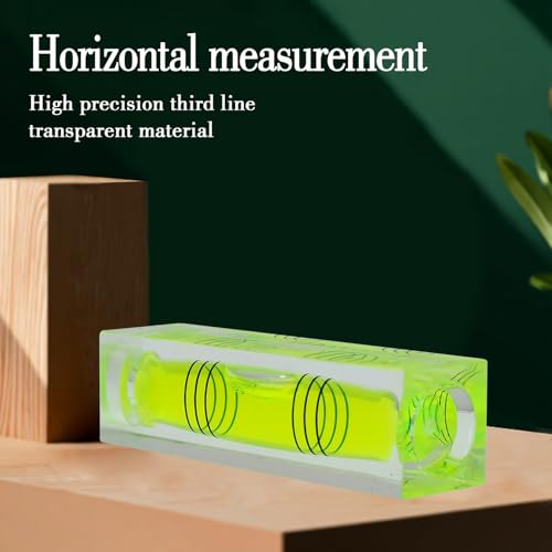 High precision mini level bubble, double line small level bubble, three line flat ball household ruler can be turned 180 degrees (Non-magnetic, 66 * 15 * 15mm（4PCS)) - size: 66*15*15mm（4PCS)