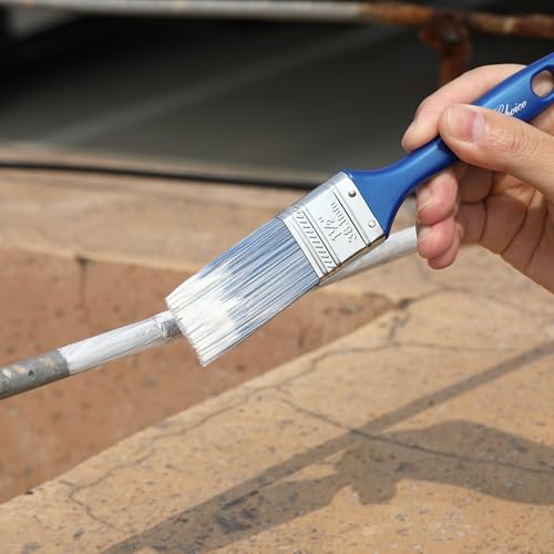 Bates- Paint Brushes for Walls, 5 Pack, Wall Paint Brushes(0.5"/1"/1.5"/2"/4"), Ergonomic Blue Handle