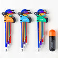 Lichamp 27Pcs Color Coded Hex Key Set, SAE & Metric, Long Arm Ball & Torx