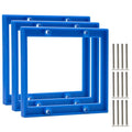 1/4" Double Gang Electrical Box Extender, Blue, Pack of 3 - color: Blue-1/4"