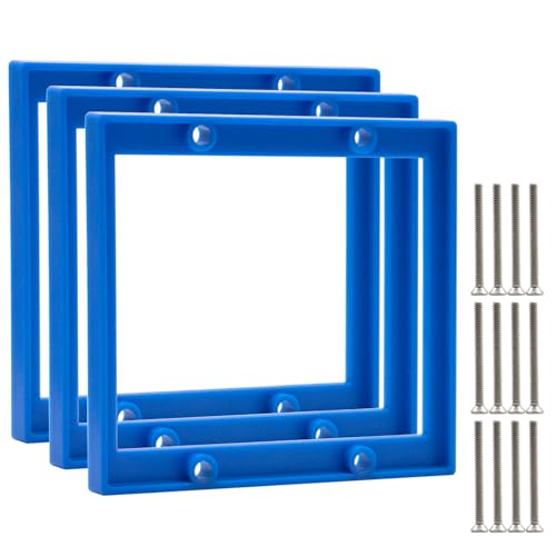 1/4" Double Gang Electrical Box Extender, Blue, Pack of 3 - color: Blue-1/4"