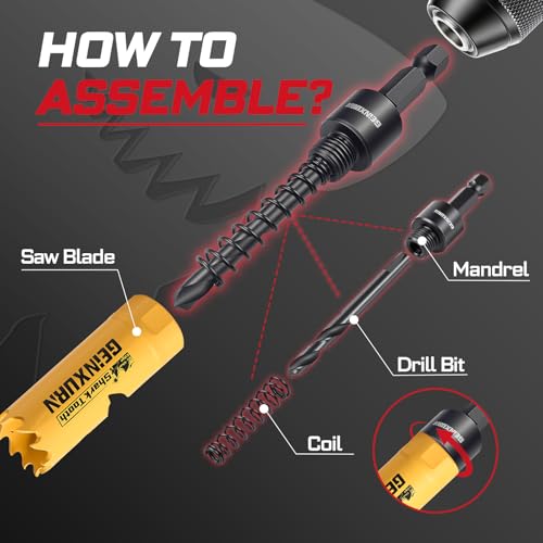 Geinxurn 3/4 Inch(19mm) Hole Saw, 2PCS HSS Bi-Metal Hole Saw Kit with Shark Tooth Hole Cutter for Wood,Drywall, PVC Boards and Thin Metal - color: 2 PCS 3/4"