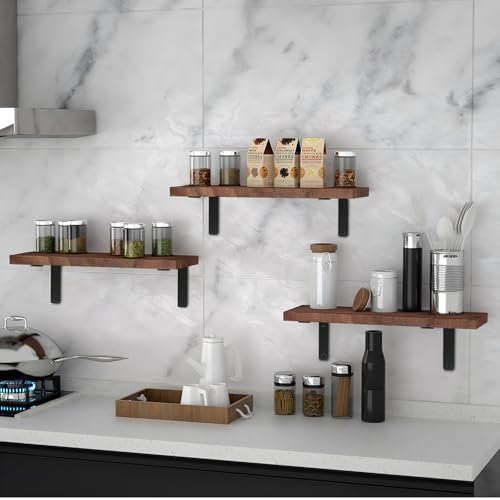 4 Pack - L 8" x H 6" x W1.5, 5mm Thick Black L Shelf Bracket, Iron Shelf Brackets, Metal Shelf Brackets, Floating Shelf, Shelf Supports with Screws - size: 8''x6'', style: Black 4 Pack