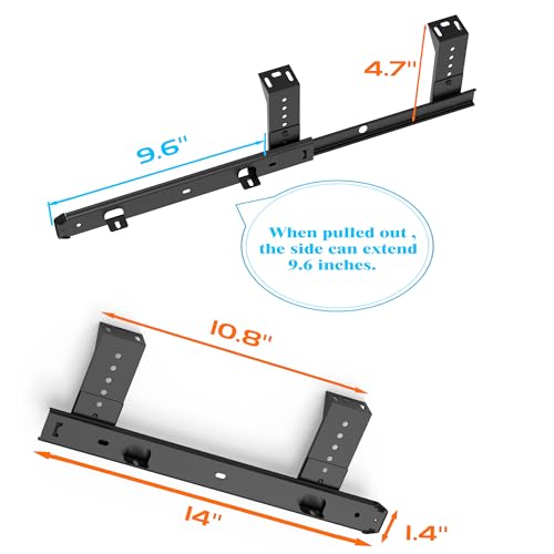 FRMSAET Drawer Slides 12/14/16/18 inch Cabinet Rails Hardware-14 inch Black - color: Black, size: 14 Inch