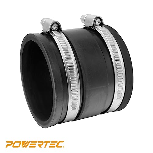 POWERTEC 70148 Dust Control Flex Cuff with Steel Clamps, 2-1/2-Inch - size: 2-1/2", 1PK
