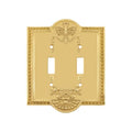 Nostalgic Warehouse Meadows Light Switch Cover Plate - color: Unlacquered Brass, size: Double Toggle