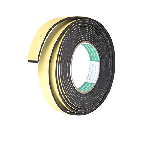 uxcell Sealing Foam Tape 20mm Wide 3mm Thick 4m/13ft Long, Self Adhesive Weather Strip for Window Door Insulation, Pack of 2 - size: 20mmx3mmx4m