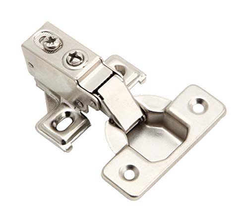 6 Pack - Silverline Hardware Face Frame Quiet Soft Close Cabinet Door Hinges, 1/2 Inch Overlay, with Built-in Metal Dampers, Strong Heavy Duty Steel for Kitchen Bathroom