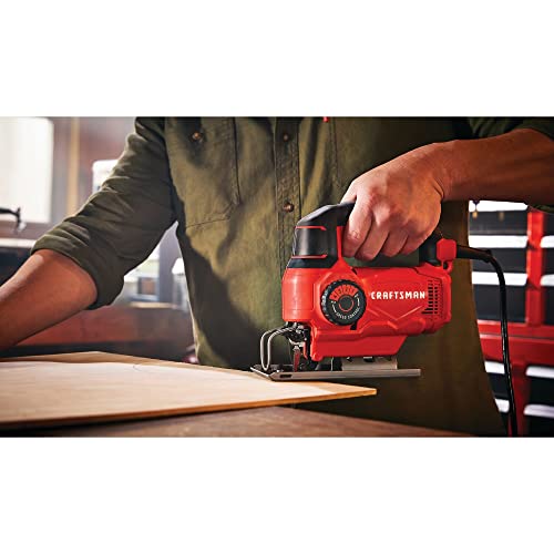 CRAFTSMAN Jig Saw, 4 Orbital Settings, Up to 3,000 SPM, 5 Amp, Corded (CMES610)