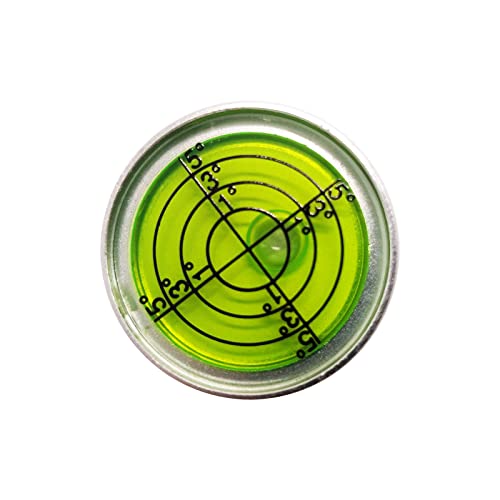 GEONASSUR 30mm Circular Bullseye Bubble Level, Aluminum, Silver - color: Silver