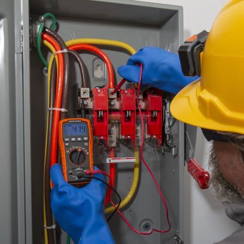 Klein Tools ET270 Auto-Ranging Digital Multi-Tester, AC/DC, Resistance, Continuity, GFCI Receptacle Tester with Test Leads and Receptacle Cord - size: GFCI Receptacle Tester