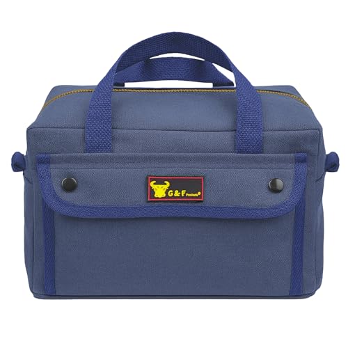 G & F Products Waxed Canvas Military Duffle Bag, 24 Inch, Heavy Duty Travel - color: Navy Blue (11 inch x 7 inch x 6 inch)
