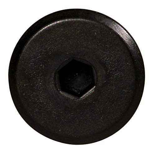 Hard to Find Fastener Black Joint Connector Bolts, Flat Hex Head Bolts for Furniture Construction, Cabinetry, Architecture, Home Improvement, DIY, 1/4"-20 x 2.75", Pack of 8