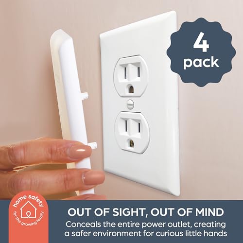 Dreambaby CoverPlug Paintable Outlet Plug Cover for Baby Safety -Electrical Wall Plate Socket Guard Protector (4 Pack) - size: 4 Count (Pack of 1)