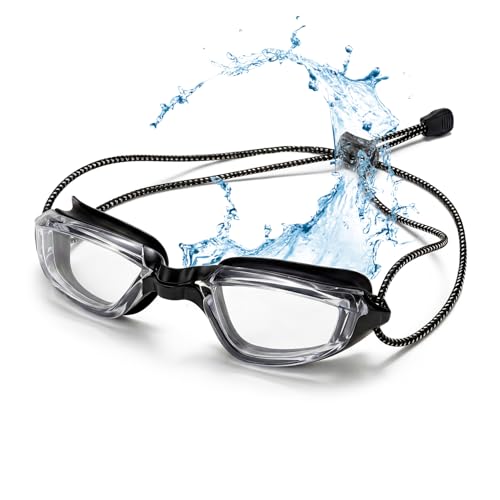 Aegend Swim Goggles, Swimming Goggles No Leaking Full Protect Adult Youth - color: Transparent Black