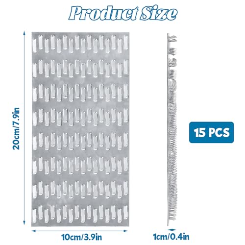 15 Pack Truss Plate - 8" x 4" Pronged Truss Mending Plates Nail - size: 4 x 8 INCH