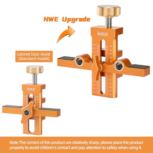 Imbot Cabinet Door Jig, Adjustable Double Punch for Frameless/Framed Doors - style: Double-hole