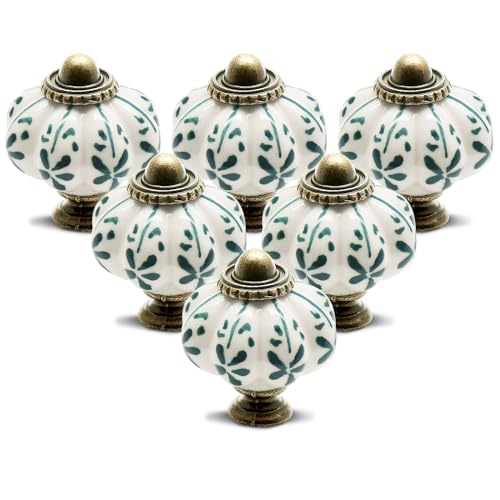 12pcs Ivory Pumpkin Knobs, Leaf Pattern Cabinet Knobs - color: Leaf, size: 12 Pieces
