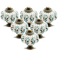 12pcs Ivory Pumpkin Knobs, Leaf Pattern Cabinet Knobs - color: Leaf, size: 12 Pieces