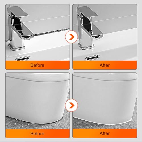 4 in 1 Silicone Caulking Tool Kit, Stainless Steel Caulk Remover Tool | Durable Construction, Quick & Easy to Use, 5 Replaceable Silicone Pads, Protective Gloves, Remove, Apply & Finish Caulk - color: Silver