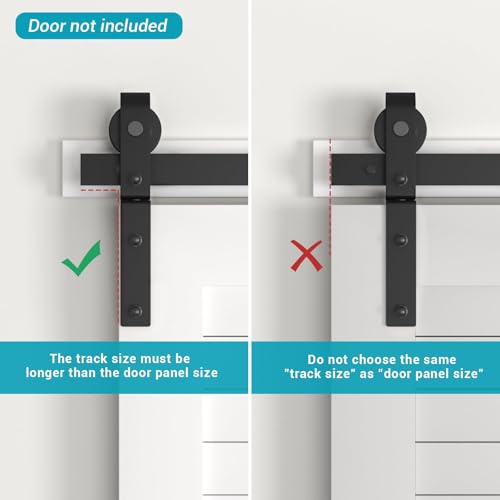 30" Bi-Folding Sliding Barn Door Hardware Track Kit,Smoothly&Quietly,Side Mounted Black Roller,Easy Install,Door Not Included [Fit Double 13" Bifold Doors] - size: 30" for 2 Doors