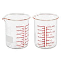 High Borosilicate Glass Measuring Cup-V-Shaped Spout，Glass Measuring Beaker for Kitchen or Restaurant, Easy to Read, 60 ML (2 Oz)-Pack of 2 - size: 60ml (2oz) - Pack of 2