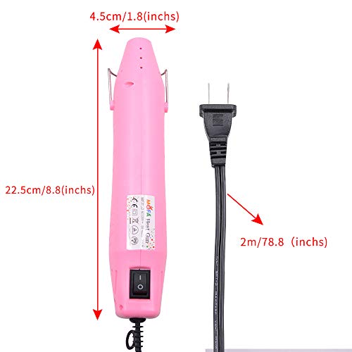 mofa Resin Heat gun,6.6ft Cable 300W Hot Air Gun for Crafting,Acrylic Paint Dryer Multi-Purpose Electric Heating Nozzle (Pink) - color: Pink