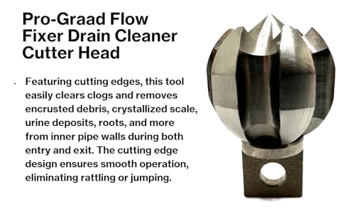 Flow Fixer Drain Cleaner Cutter Head 2", Ball, Slot, for 2-1/2" - 3" Pipes - style: 2" (for 2.5" to 3" Pipes) Drain Cleaner Cutter Head