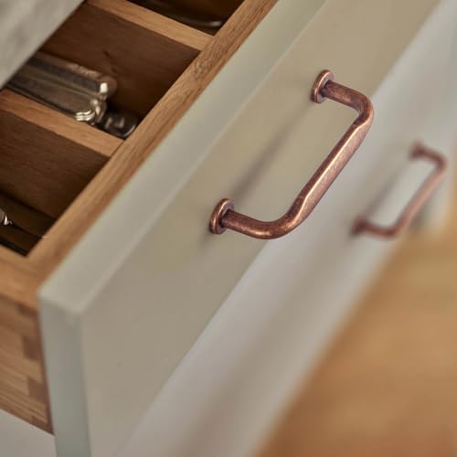 12 Pack Antique Copper Zinc Alloy Cabinet Handles - 3''(76mm) Hole Center Cabinet Pull Hardware for Bedroom, Kitchen L101 - color: Antique Copper, size: 3'' Hole Center