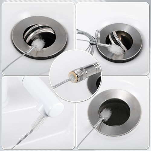 Gisafai 9 Pcs 36 Inch Refrigerator Cleaning Kit Fridge Drain Cleaning Tool Including 1 Syringe Hose 5 Plunger 1 Shovel 1 Long Flexible Refrigerator Scrub Brush for Ice Maker Dispenser