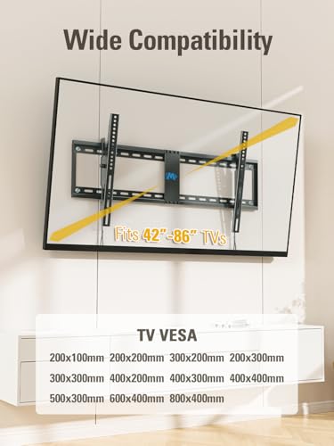 Mounting Dream TV Wall Mount for 42-86 Inch TVs, Tilting TV Mount Bracket - size: For 42"-86" TV