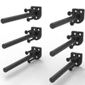 4 Inch Heavy Duty Floating Shelf Brackets 6 Pack, 1/4" Thick Solid Steel Hidden Blind Support, Fits Wood Studs, Holds 200 lbs, Invisible Hardware DIY Kit for Custom Shelving, Black - size: 4 Inch, style: Black 6 Pack