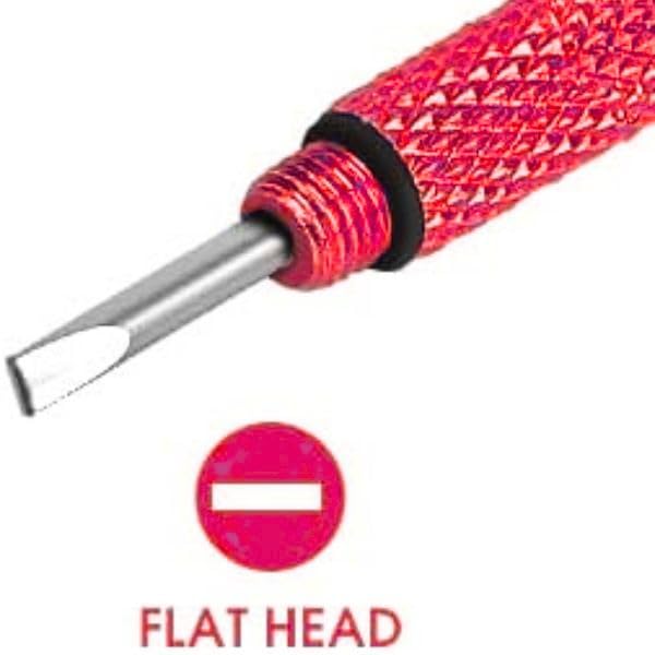 UNEAK - Eyeglass Screwdriver Repair Kit Red Precision 3 in 1 Mini Screwdrivers Set Keychain Glasses, Sunglasses, Sunglass, Watch, Electronics, Eyeglasses, Flat Head, Phillips, Hex - color: Red