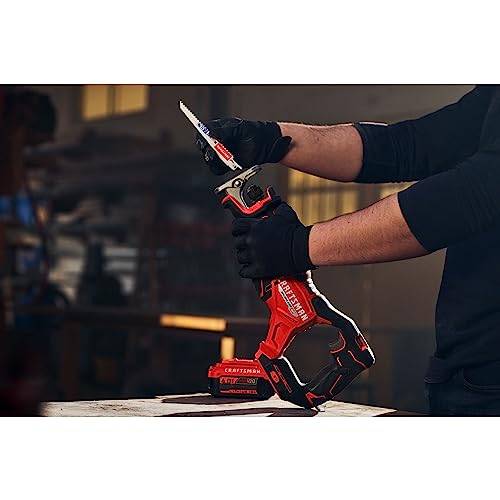 CRAFTSMAN V20 RP Cordless Reciprocating Saw, 3,200 RPM, 8 inch, Bare Tool Only (CMCS351B)