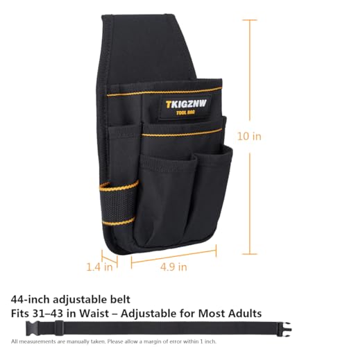 Tool Belt Pouch, Tool Pouch with 15 Pockets, Utility Belt with Hammer Holder, 900D Oxford Fabric, Adjustable for Men Women Electrician Carpenter, Construction
