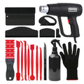 Vinyl Wrap Tool Kit with 2000W Heat Gun, Window Tint, PPF & 7 Detail Tools - color: red&black