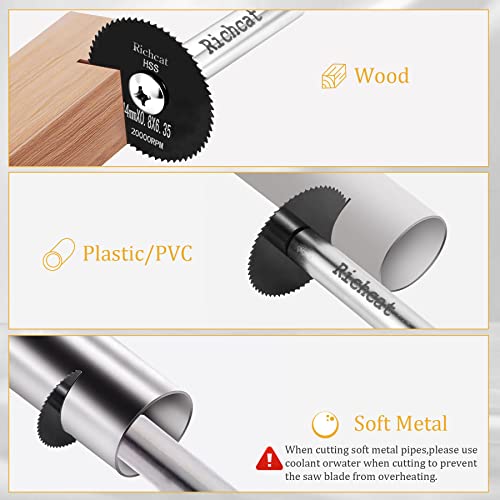 PVC Pipe Inside Cutter, Internal Plastic ABS Pipe Cutter Set, 1/4" Hex Shank, High Speed Steel (5 Black Saw Blades) - size: 1/4" Hex Shank (5 Black Saw Blades)