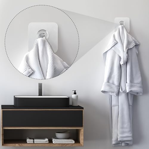 20 Pcs Adhesive Picture Hooks, Wall Hangers Without Nails, Adhesive Wall Hooks, to use Inside Kitchen, Bathroom, Home and Office