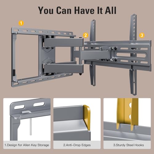 Mounting Dream Full Motion TV Wall Mount for 32-65 Inch TVs up to 132lbs - size: 32"-65" TV