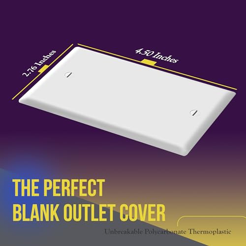 ENERLITES 10 Pack Blank Wall Plate, No Device Outlet Cover, 1-Gang, White - color: White, size: Standard Size