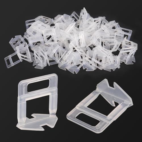 600 Piece Tile Leveling System Clips, 1/8 Inch Tile Leveler Clips