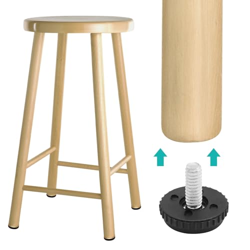 1/4-20 Stainless Steel Adjustable Furniture Feet Screw in Chair Levelers Feet for Furniture Glide Table Leveling Feet for Table Chair Cabinet Legs (64) - color: 64