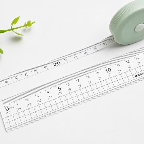 Soft Tape Measure 1pc, 2x0.5in Retractable Cloth Ruler for Sewing | Soft tape measure for body measurements, flexible dual-scale tool - color: random color