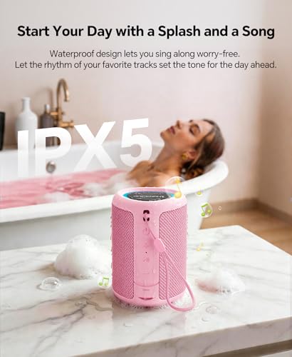 Portable Bluetooth Speaker Beach Essentials: IPX5 Waterproof for Outdoor - color: Pink
