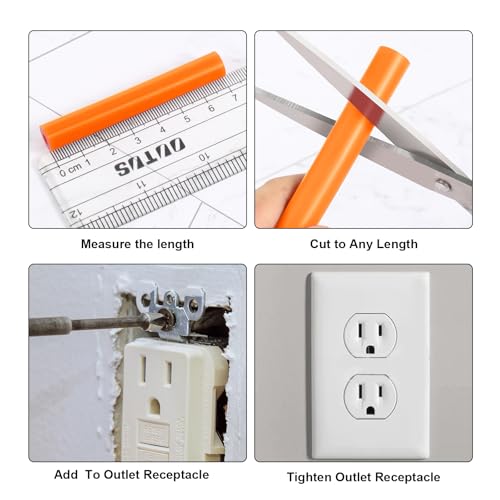 Zonon 150 Pcs Outlet Spacers Electrical Extender Kit Screw Spacers, Orange - color: Orange