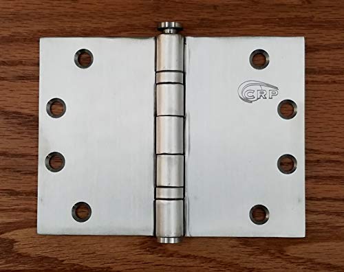 Wide Throw Hinge 180 Degree Stainless Steel 4.5 Inch x 6 Inch 2-Pack - color: Stainless Steel