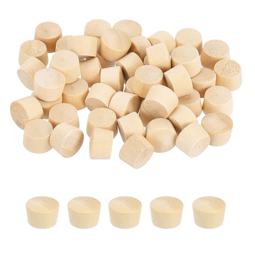MECCANIXITY 100 Pcs Wood Plugs, 1/2" Flat Head Wood Plugs for Screw Holes Wooden Screw Hole Covers for Furniture Cabinets DIY Projects Assortment Kit - size: 1/2"