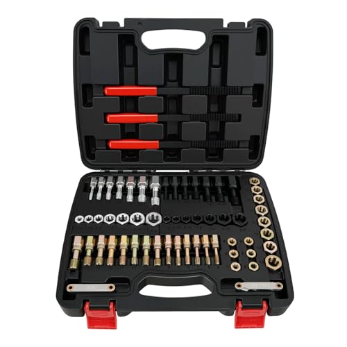 Nilight 61PCS Thread Chaser Set SAE Metric Universal UNC UNF Sizes - size: 61PCS Metric & SAE