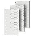 Pegboard Smith Metal Pegboard Panels, 16" x 12" Heavy-Duty Steel Wall Peg Boards for Garage Tool Storage, Pegboard Organizer System (Pack of 3, Gray) - color: Gray