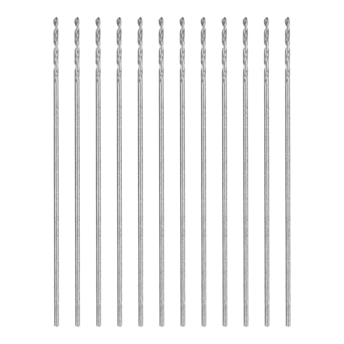 HARFINGTON 12pcs Micro Jobber Twist Drill Bits #79 0.35mm / 0.015" High Speed Steel HSS Mini Drilling Bit Tool for Stainless Steel Aluminum Wood Plastic - size: 0.35mm